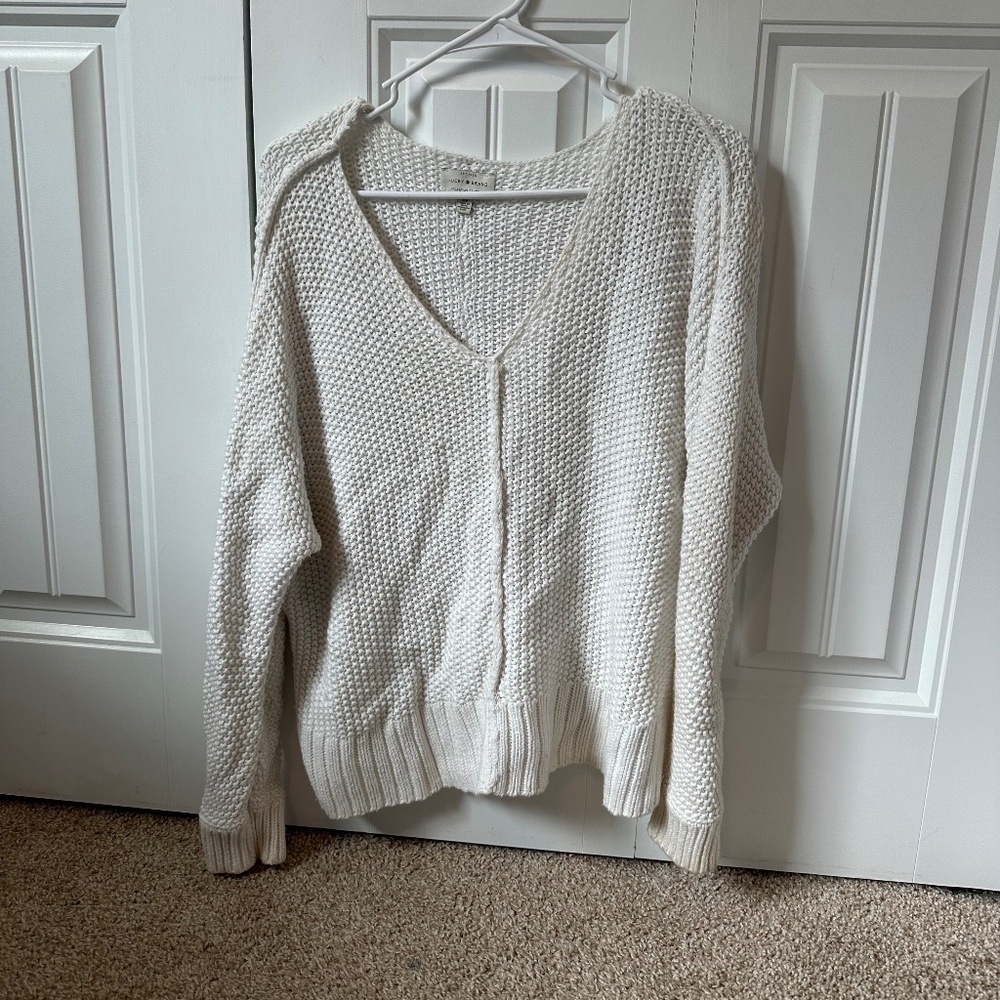 Lucky Brand white long sleeve sweater